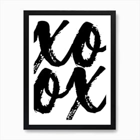 Xoxo Bold Script Art Print