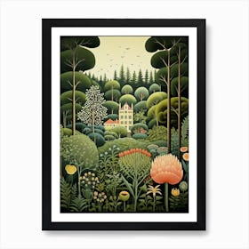 Rosendals Trdgrd Sweden Henri Rousseau Style 2 Art Print