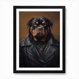 Gangster Dog Rottweiler 3 Art Print