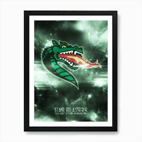 Uab Blazers Art Print