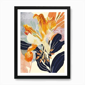 Colourful Flower Illustration Freesia 2 Art Print