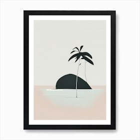Moyo Island Indonesia Simplistic Tropical Destination Art Print