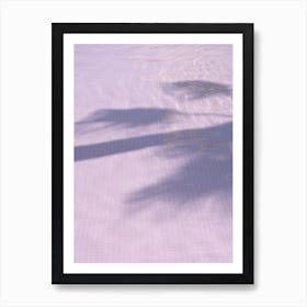 Pink Swimming Pool With Palmtree Shadow 2 Art Print