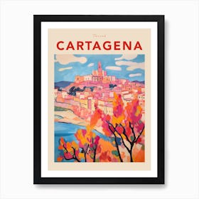 Cartagena Spain 8 Fauvist Travel Poster Art Print