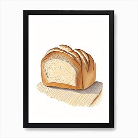 Five Grain Bread Bakery Product Quentin Blake Illustration Art Print