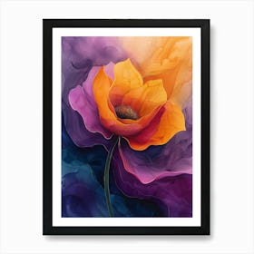 Abstract Flower Painting Art Print