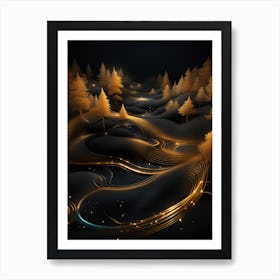 Golden Forest 1 Art Print