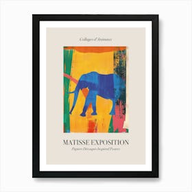 Elephant 4 Matisse Inspired Exposition Animals Poster Poster