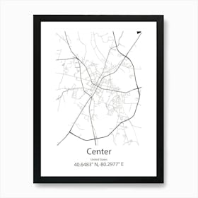 Center Point,United States Minimalist Map Art Print