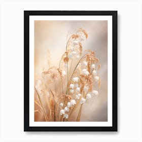 Boho Dried Flowers Lily Of The Valley 1 Art Print