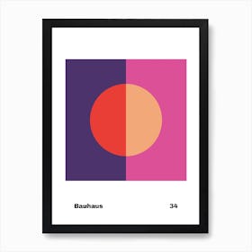 Geometric Bauhaus Poster 34 Art Print