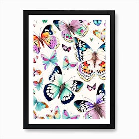 Butterflies Repeat Pattern Decoupage 5 Art Print
