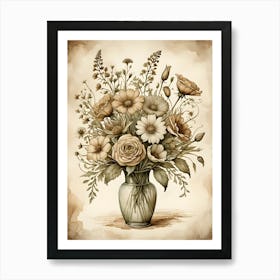 Flowers In A Vase 90 Art Print