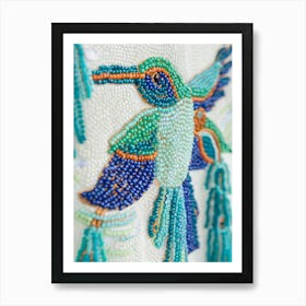 Beaded Hummingbird Art Print