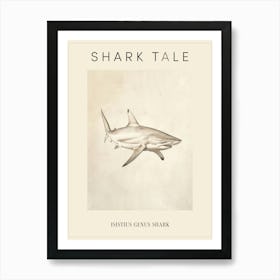 Isistius Genus Shark Vintage Illustration 4 Poster Art Print