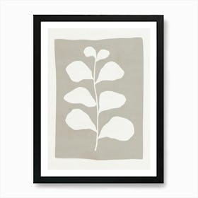 Gray Leaves 03 Art Print