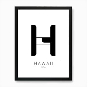 Hawaii City Typography Wall Art Print