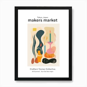 Tokyo, Japan Crafters Corner Collective Art Print