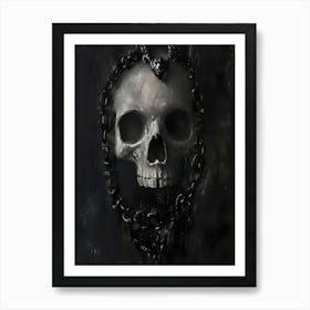 Skull And Chain Art Print