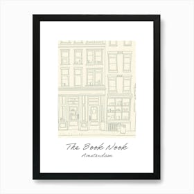 Amsterdam The Book Nook Pastel Colours 4 Poster Art Print