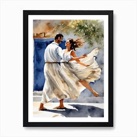 Greece Dance Art Print