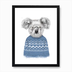 Winter Koala Art Print