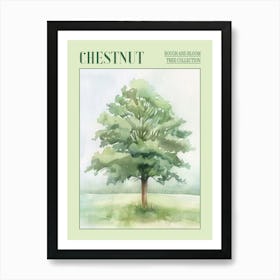 Chestnut Tree Atmospheric Watercolour Painting 8 Poster Art Print