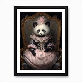 Panda Art In Baroque Style 4 Art Print