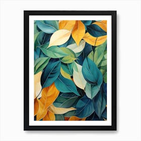 Abstract Leaves Painting Art Print