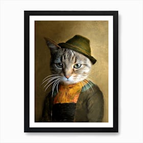 Little Fou The Cat Pet Portraits Art Print