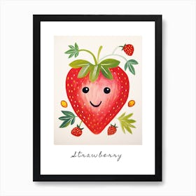 Friendly Kids Strawberry 1 Poster Art Print