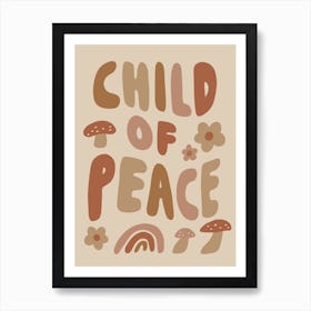 Child of Peace Boho Cottagecore Nursery Kids Room Art Print