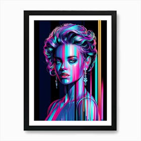 Neon Girl 1 Art Print