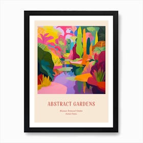 Colourful Gardens Missouri Botanical Garden Usa 3 Red Poster Art Print