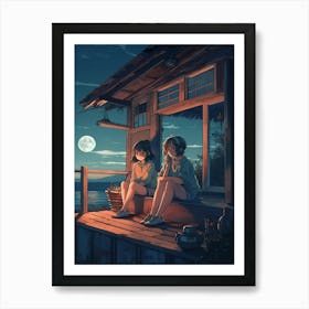 Lofi Girls 2 Art Print