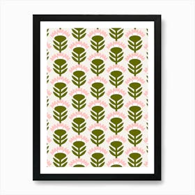 Flower Pattern Into The Garden Art Print