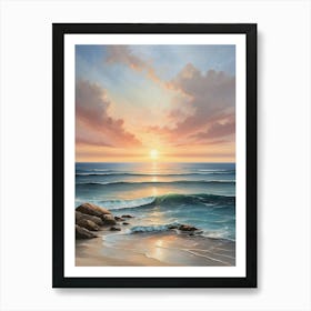 Sunset On The Beach 5 Art Print