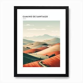 Camino De Santiago Spain 2 Hiking Trail Landscape Poster Art Print