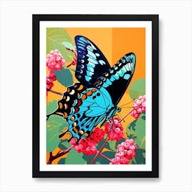 Pop Art Pipevine Swallowtail Butterfly 4 Art Print