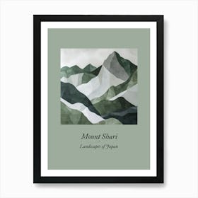 Landscapes Of Japan Mount Shari Art Print