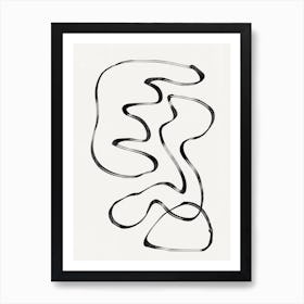 Wavy Lines Abstract Modern Shape Contemporary Minimalistic Design Art Art Print