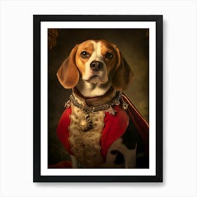 Beagle Baroque 3 Art Print