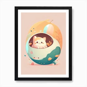 Newton Kawaii Kids Space Art Print