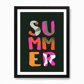 Fun Summer Lettering Art Print