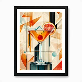 Art Deco Cocktail 3 Art Print