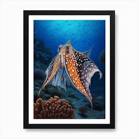 Blanket Octopus Illustration 2 Art Print