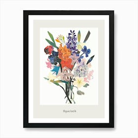 Hyacinth 1 Collage Flower Bouquet Poster Art Print