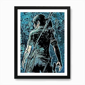 Woman Tomb Raider Videogame Art Print