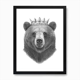 King Bear Art Print