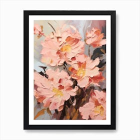 Fall Flower Painting Peony 1 Art Print